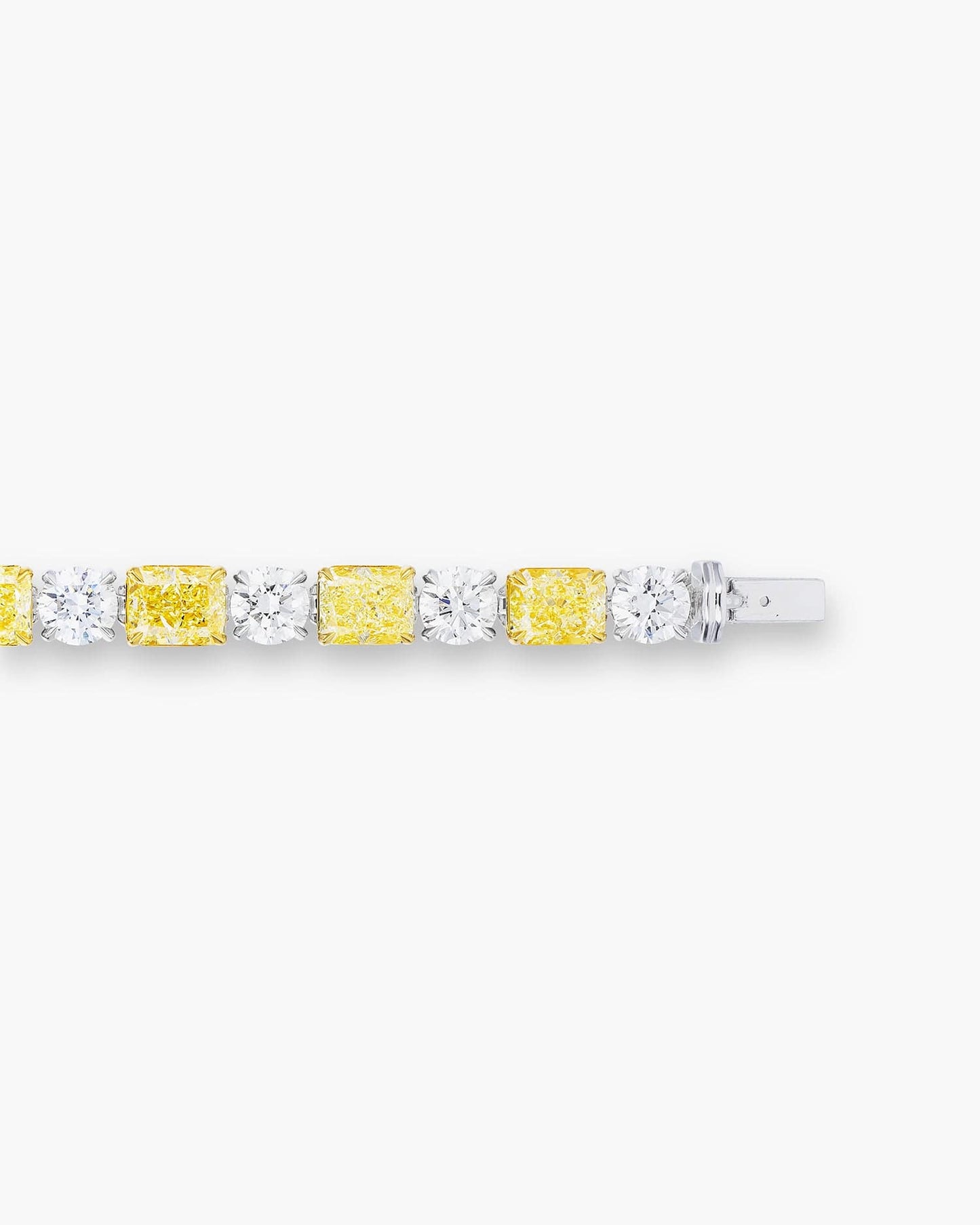 Radiant Cut Yellow and White Diamond Bracelet (1.00 carat)