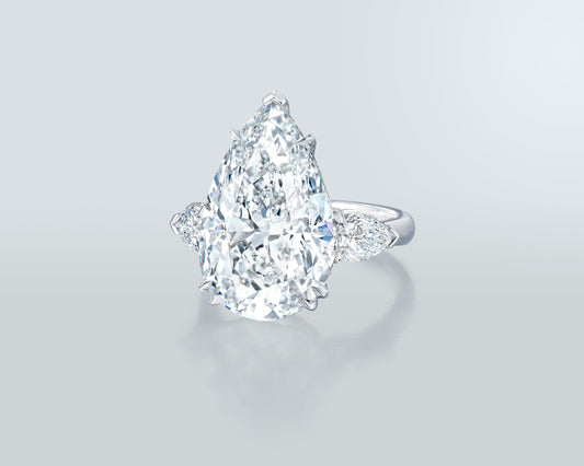 11.10 carat Pear Shape Diamond Ring