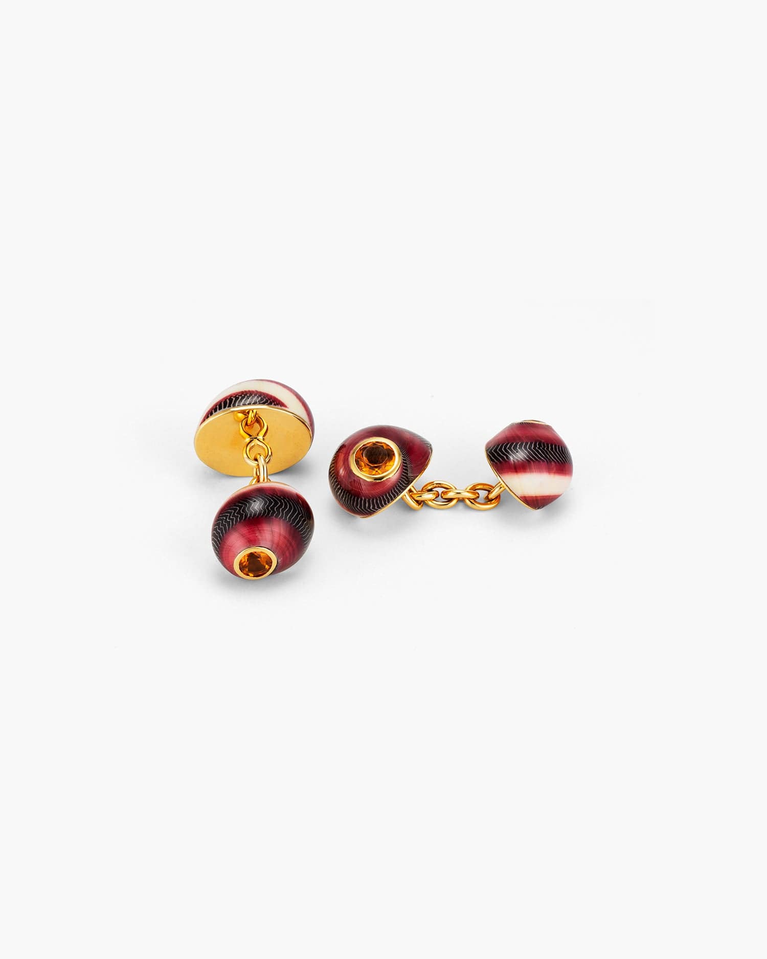 Nerita Communis Shell and Citrine Cufflinks – Ronald Abram