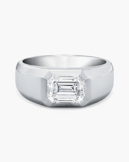 3.07 carat Emerald Cut Diamond Gentlemen's Ring