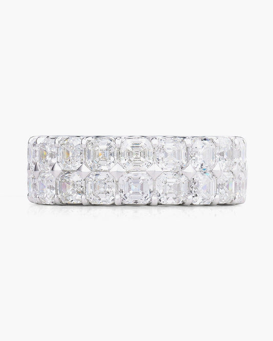 Double Row Asscher Cut Diamond Eternity Ring (0.23 carat)