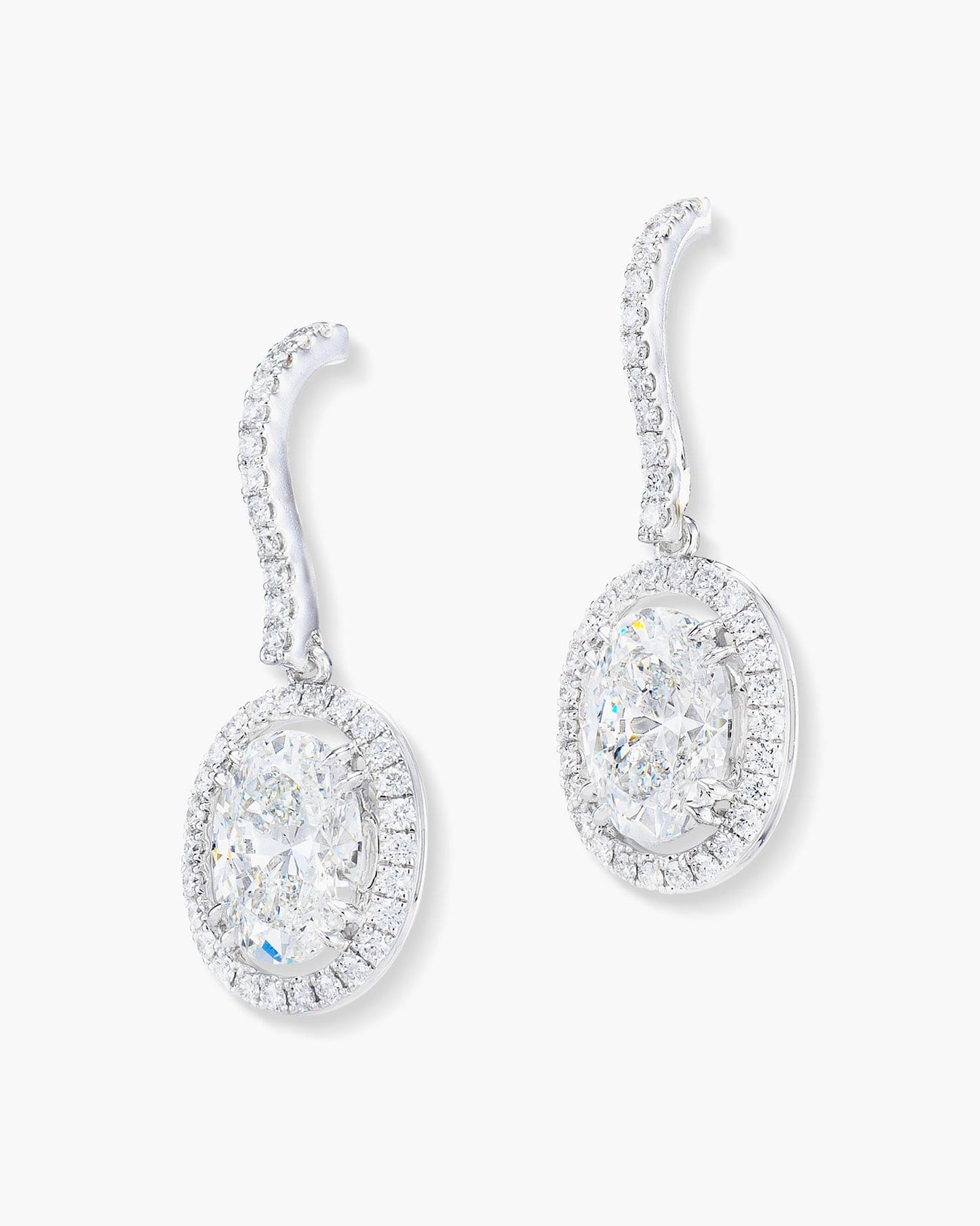 2.05 carat Oval Shape Diamond Earrings