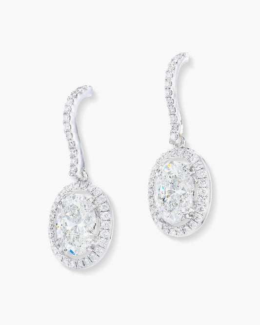 2.05 carat Oval Shape Diamond Earrings