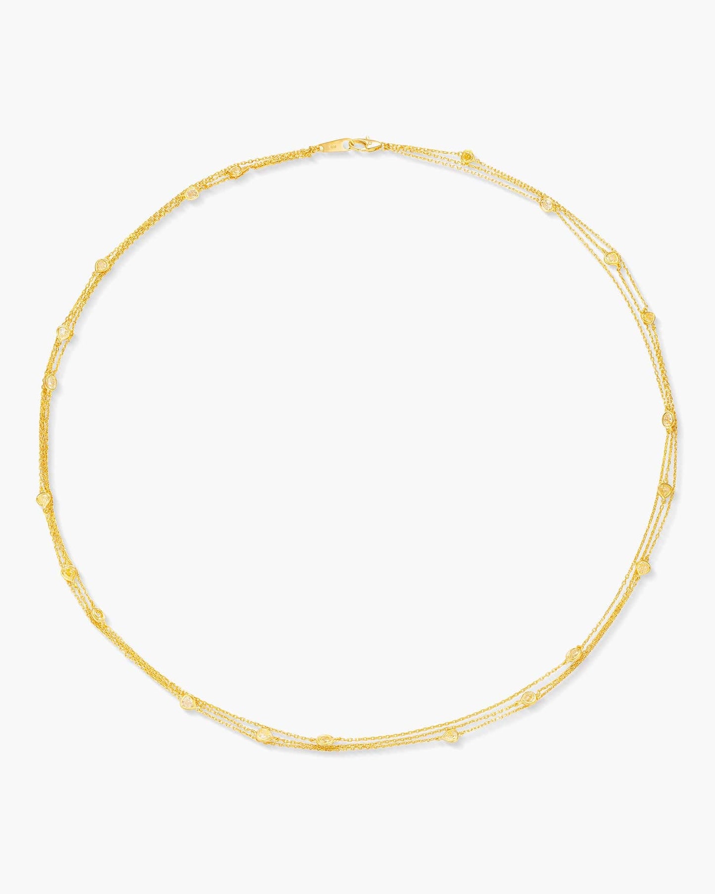 Fancy Shaped Yellow Diamond Necklace, 3.05 carats