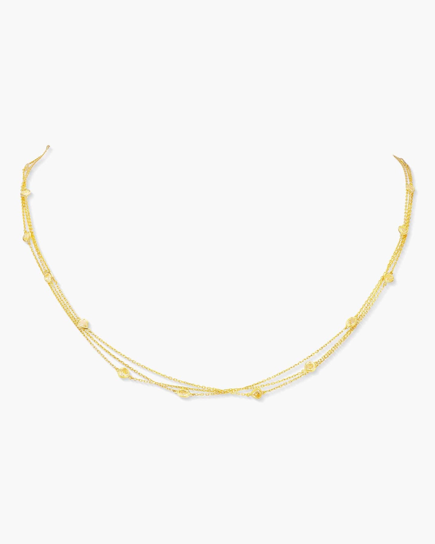 Fancy Shaped Yellow Diamond Necklace, 3.05 carats