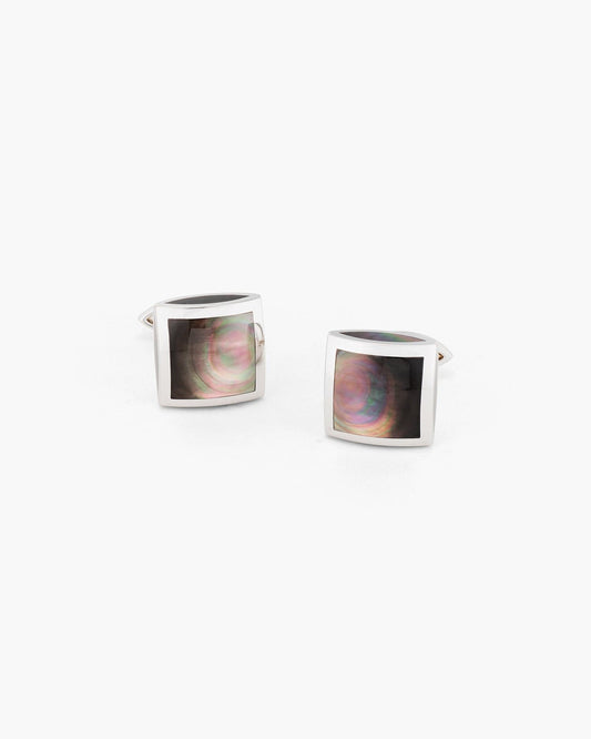 Black Mother of Pearl Convex Square Cufflinks