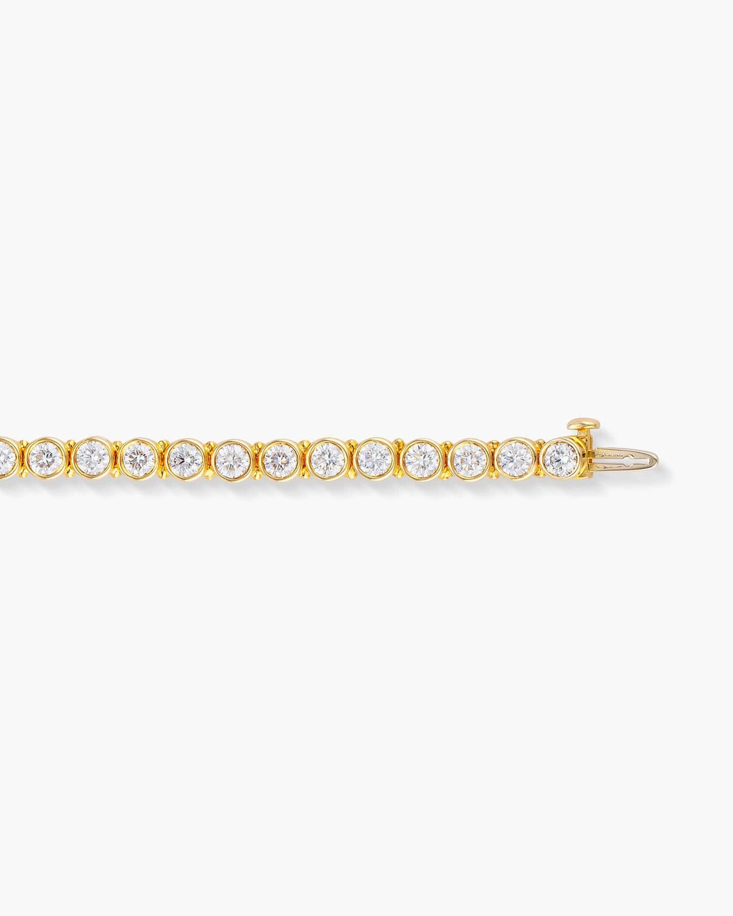 Round Brilliant Cut Diamond Yellow Gold Bracelet (0.08 carat)