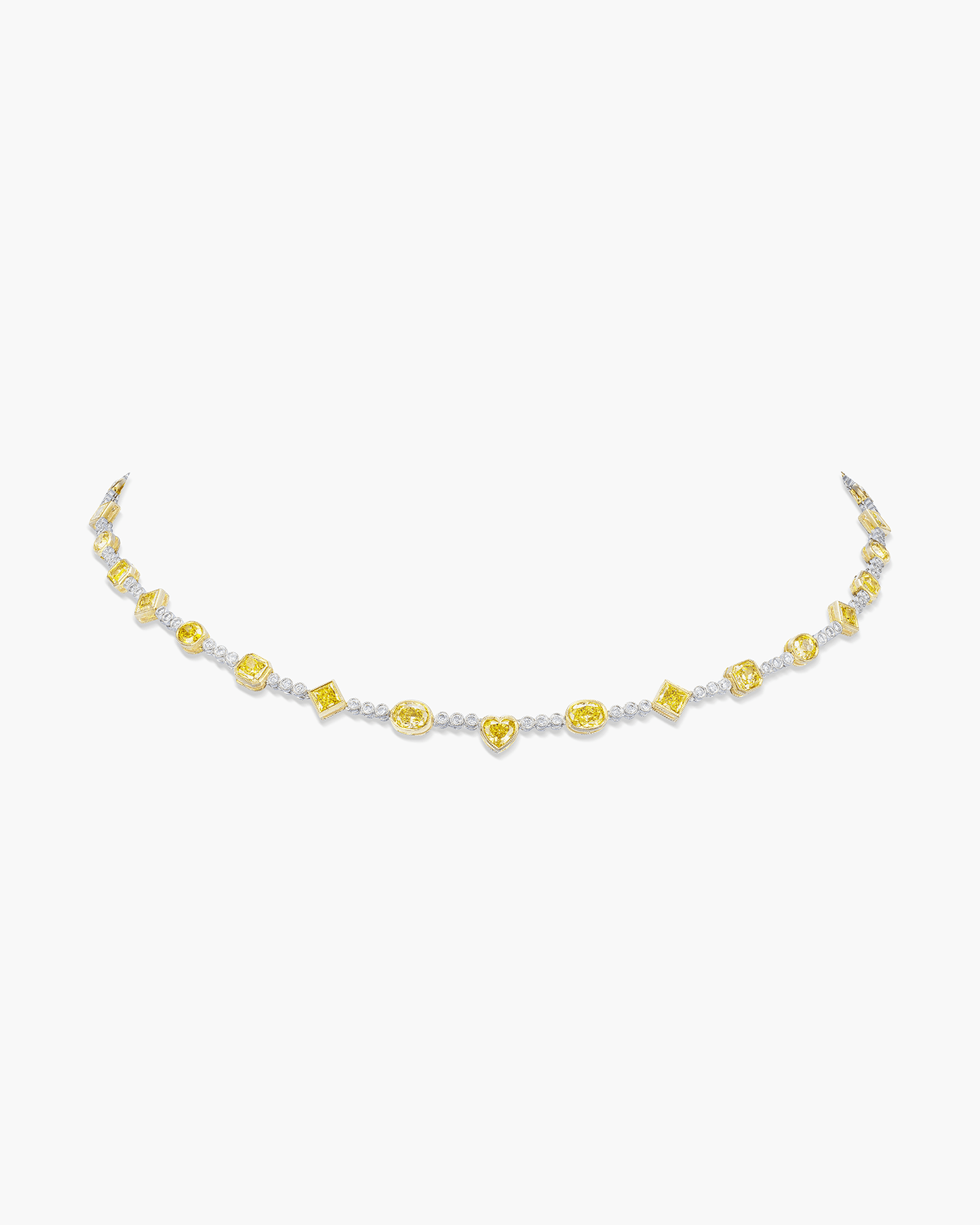 Fancy Shaped Yellow Diamond Necklace, 10.41 carats