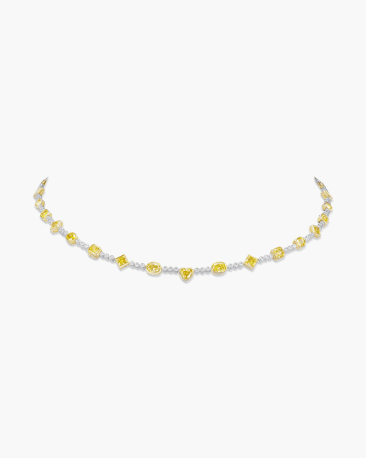 Fancy Shaped Yellow Diamond Necklace, 10.41 carats