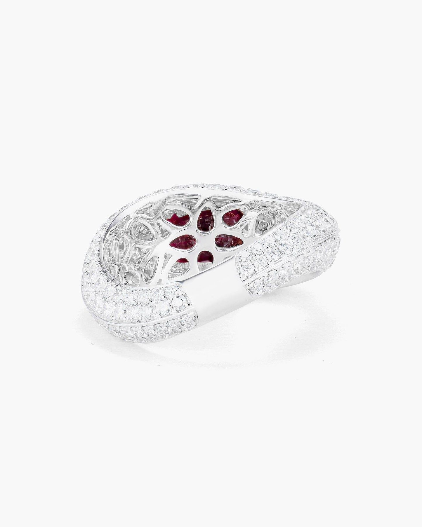 2.52 carat Oval Shape Mozambique Ruby and Diamond Ring