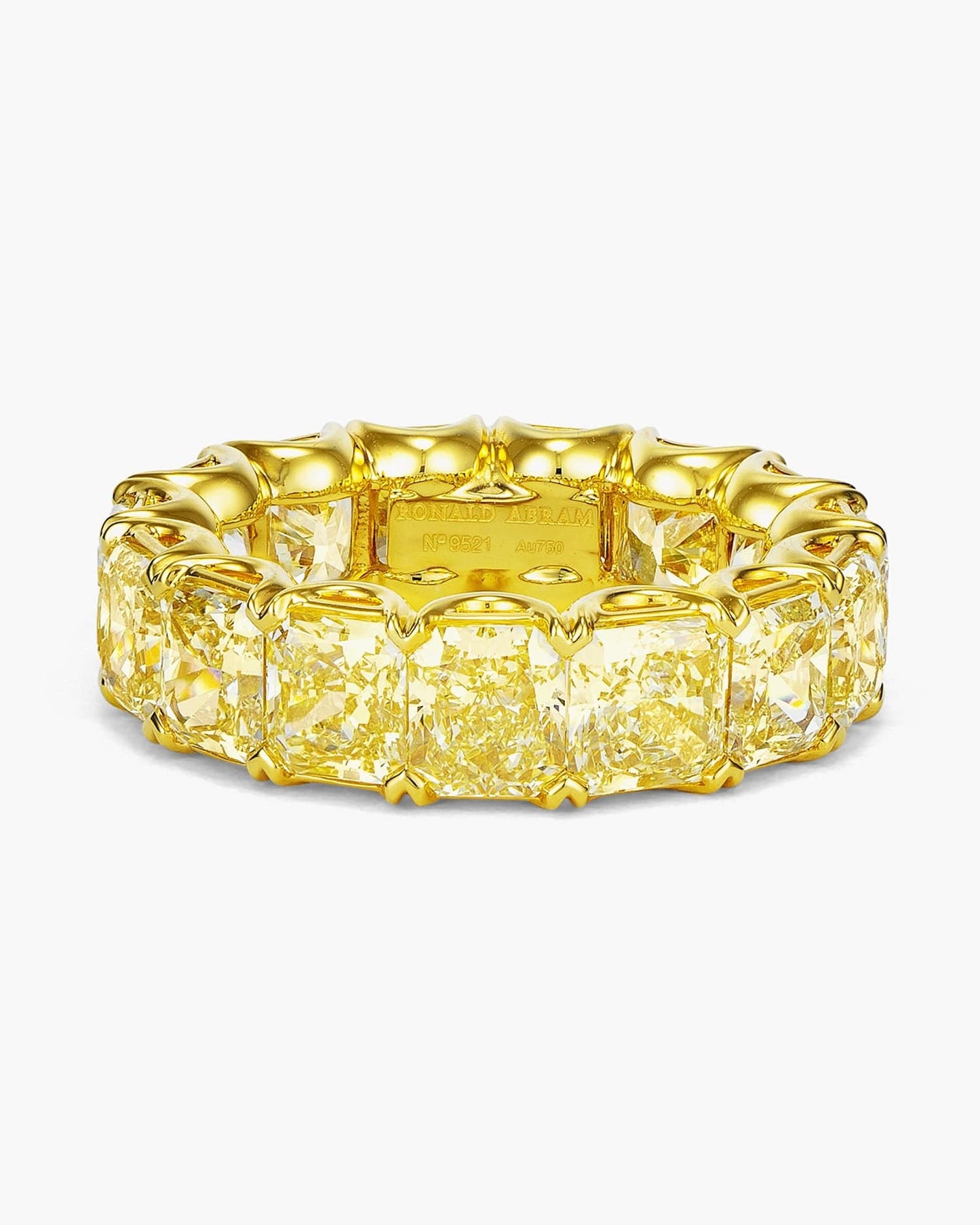 Radiant Cut Fancy Yellow Diamond Eternity Ring (0.60 carat)