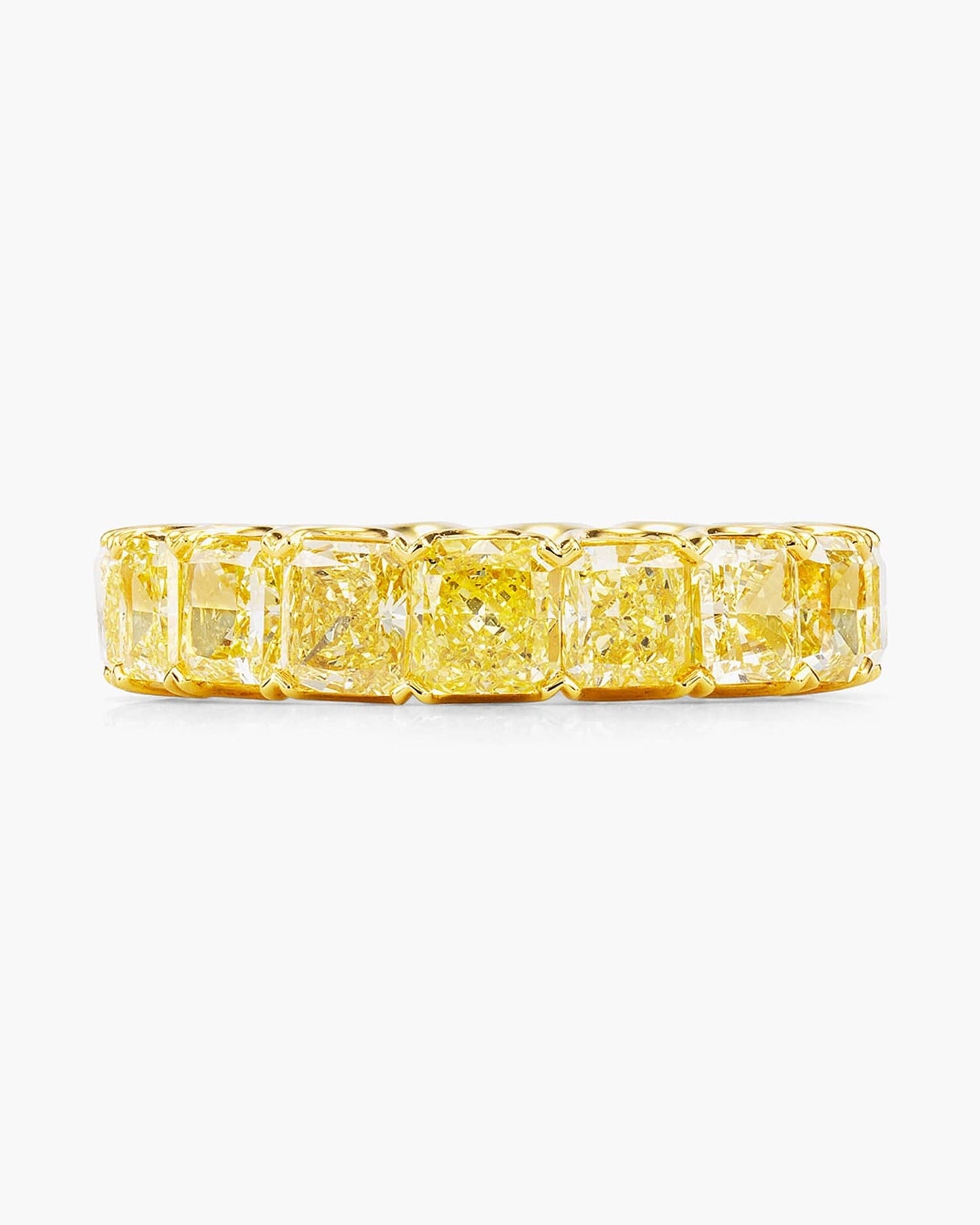 Radiant Cut Fancy Intense Yellow Diamond Eternity Ring (0.40 carat)