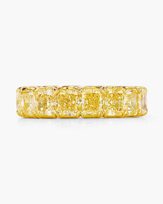 Radiant Cut Fancy Intense Yellow Diamond Eternity Ring (0.50 carat)