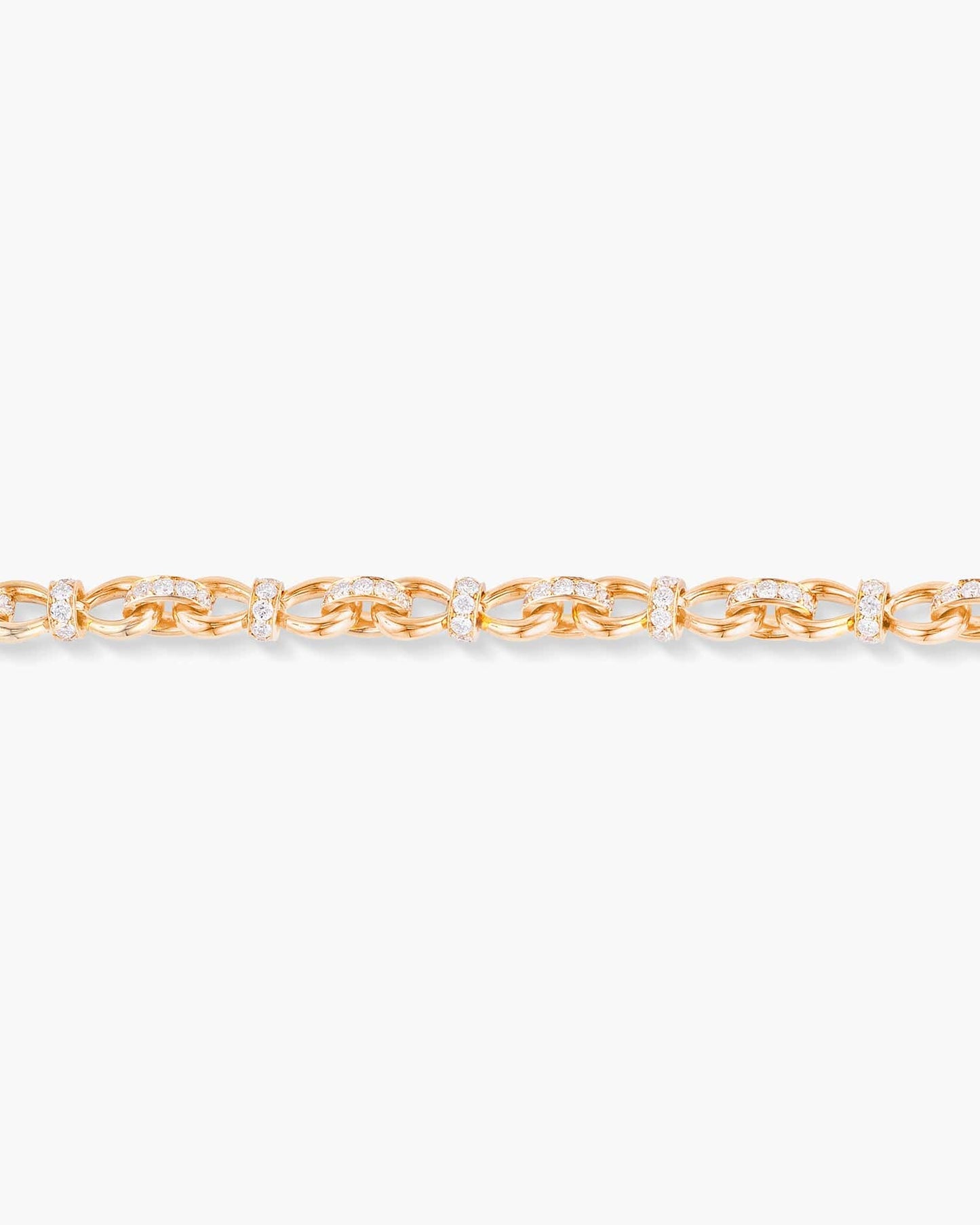 Rose Gold Diamond Rope Bracelet with Cross Charm