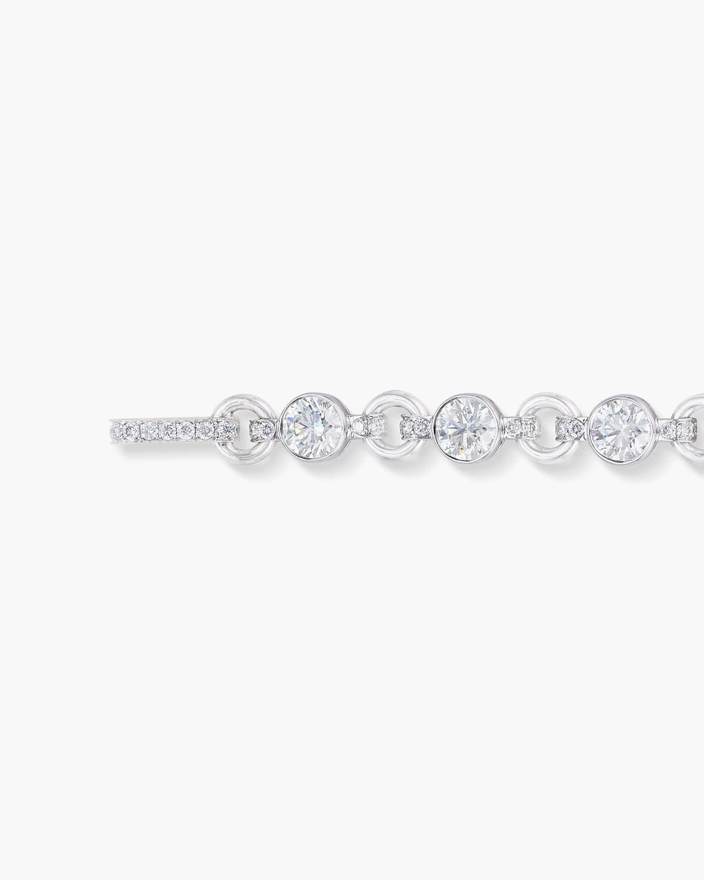 Diamond Charm Bracelet with Hamsa Charm