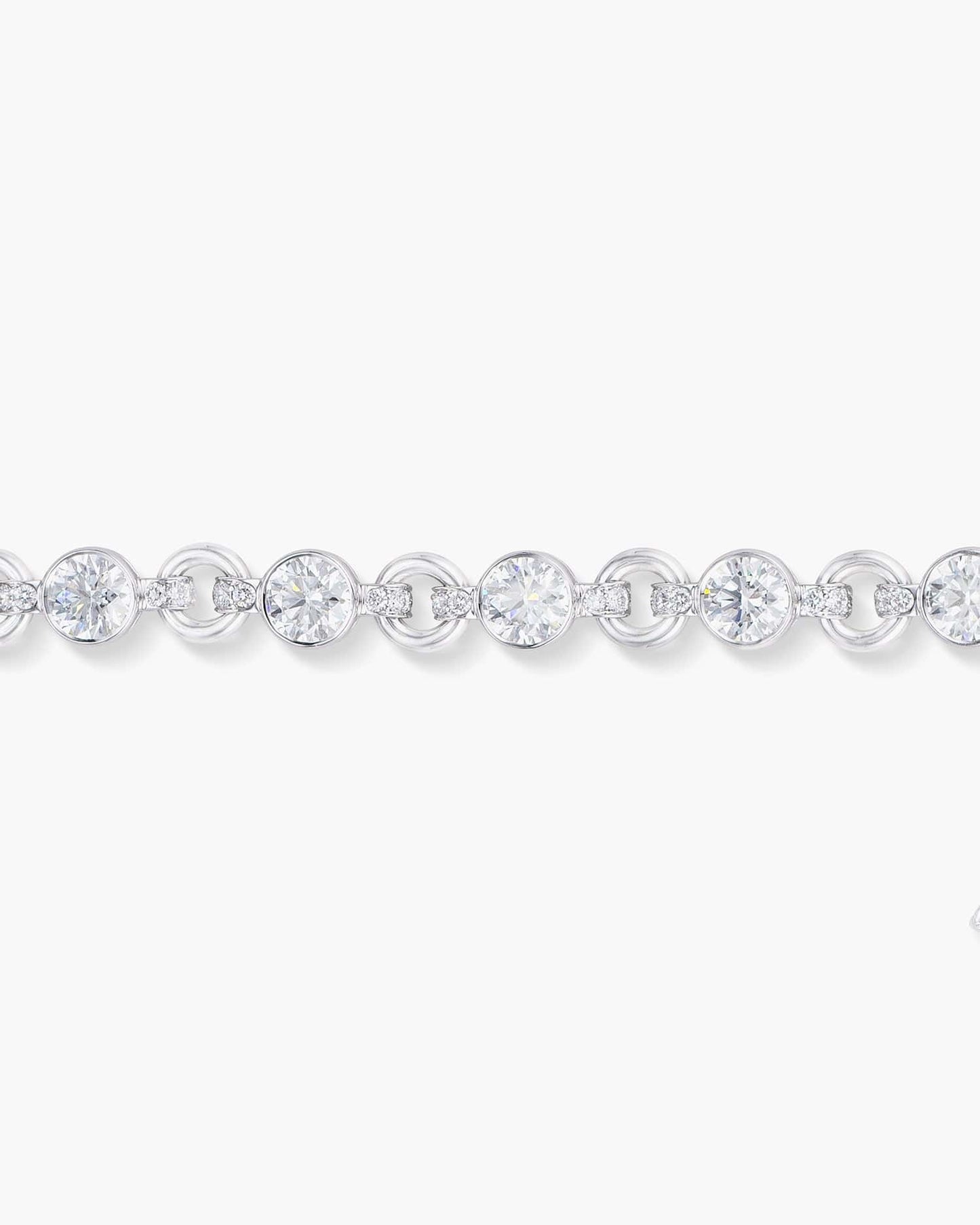 Diamond Charm Bracelet with Hamsa Charm