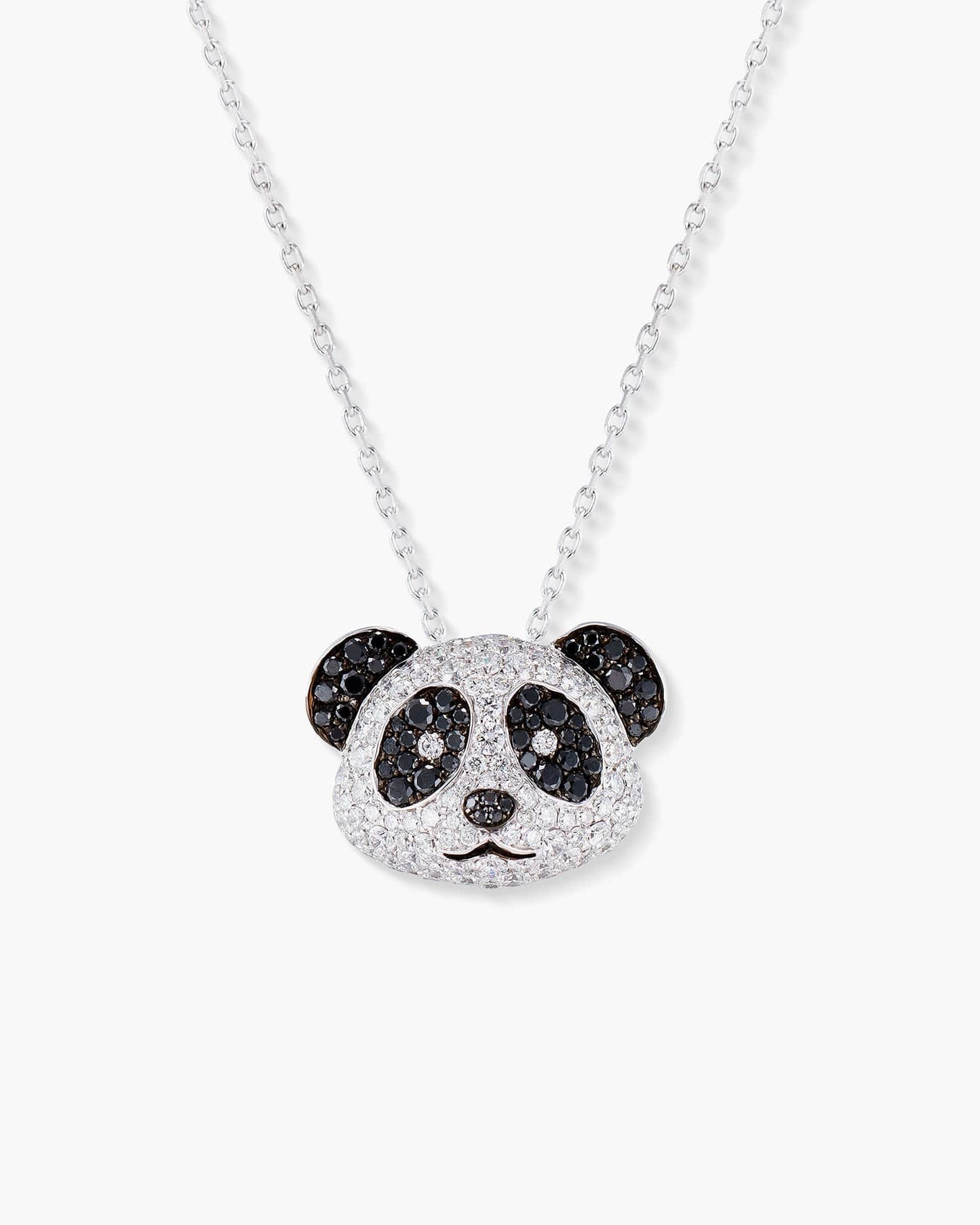 Panda Pavé Diamond Pendant Necklace (Petite)