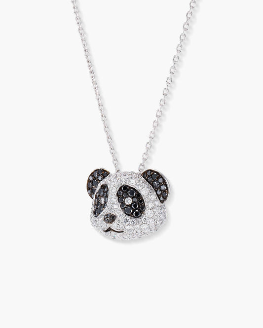 Panda Pavé Diamond Pendant Necklace (Petite)