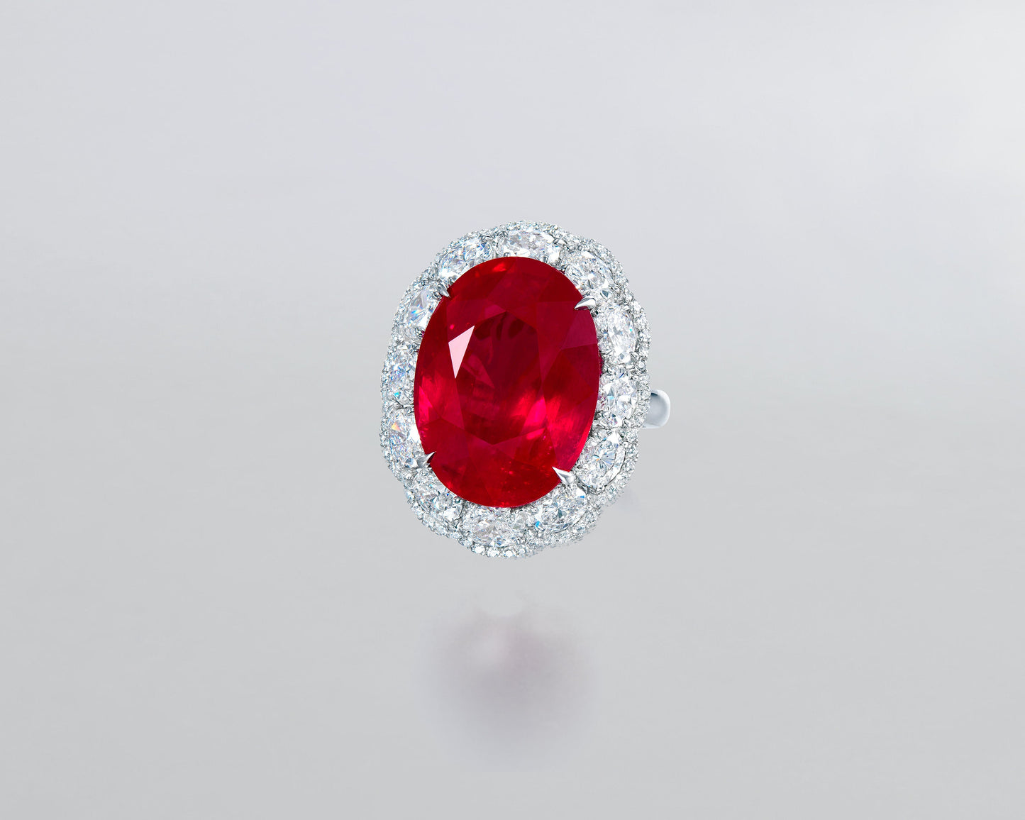 27.17 carat Oval Shape Burmese Ruby Ring